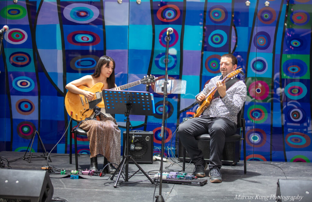 MiSa Jazz guitar duo on stage at RNSH Music Festival in 2022